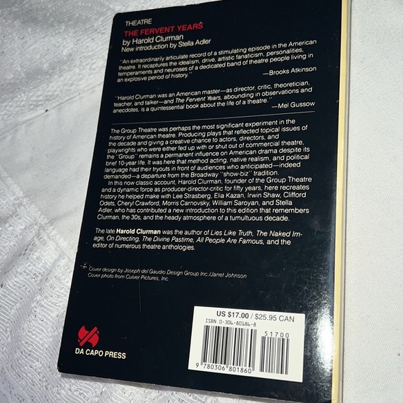 THE FERVENT YEARS THE GROUP THEATRE & THE 30’s BY HAROLD CLURMAN PAPERBACK BOOK - Picture 6 of 11